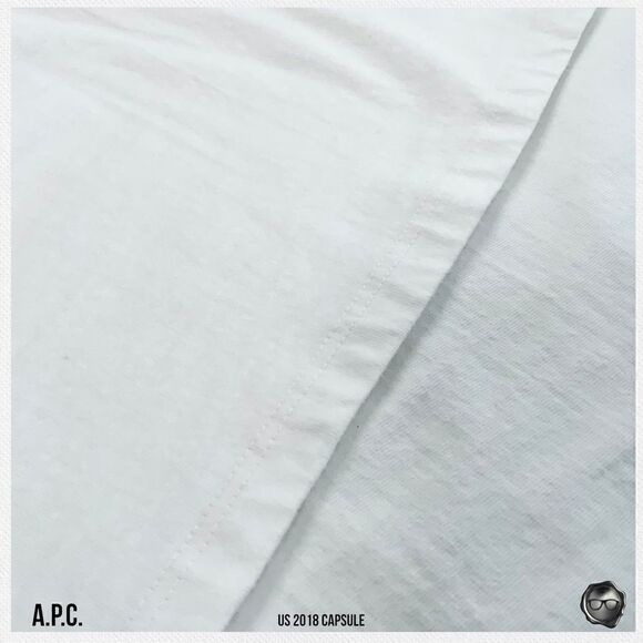 A.P.C. MICHAEL COTTON T-SHIRT IN WHITE / BLACK LOGO 2018 U.S. SEASONAL CAPSULE - Picture 6 of 10